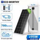 ECO-WORTHY 100W 200W 400W Watt Monocrystalline Solar Panel PV 12V Home Garden RV