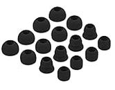16pcs Black Replacement Ear Tips Ear Buds Ear Gels for Beats by dr dre Powerbeats 2 Wireless Stereo Earphones, JNSA Eartips Earbuds Eargels for Powerbeats3 Powerbeats2, SML &Double Flange, Black