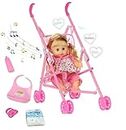 SUPER TOY 20 Inch Baby Doll Stroller Toy for Kids Big Size Baby Doll Fun Vehicle Play Set with Baby Accessories for Infants Toddlers Girls