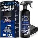 Screen Cleaner Spray (16oz - 473ml) – Best Large Cleaning Kit for LCD LED OLED TV, Smartphone, iPad, Laptop, Touchscreen, Computer Monitor, Other Electronic Devices – Microfiber Cloth and 2 Sprayers