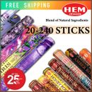 20-240 Hem Incense Sticks Hexagon Meditation Home Yoga Aroma Fragrance Scents