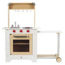 HaPe Cook 'N Serve Pretend Play Cooking Kitchen Set Manufactured Wood in Brown/White | 22.44 H x 7.68 W x 27.95 D in | Wayfair HAP-E3126