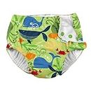 i play. Snap Reusable Absorbent Swimsuit Diaper-Green Sealife, Lime, 12 Months