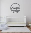 PERSONALIZED Baby Nursery Metal Name Sign Custom Newborn Crib Round Wall Decor