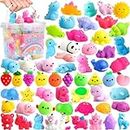 150 Pack Mochi Squishy Toys Kawaii Squishies Stress Relief Toys Pack for Kids Boys Girs Party Favors Bulk Easter Egg Fillers Easter Hunt Basket Pinata Stuffers