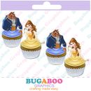 Beauty and the Beast Cupcake Toppers, Cakepop Toppers, Birthday Party Supplies