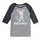 Disney Frozen - Elsa It's My Birthday - Toddler & Youth Raglan Graphic T-Shirt - Size 2T