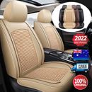 2024 Car Seat Covers Set PU Leather Waterproof 2PCS Front Universal Fit Airbag