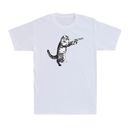 Gun Cat Funny Cat Kitten Gangster Meme Gift Ideas Tee Men's T-Shirt T-shirt