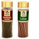 Shahi Loban & Chandan Sandal Incense Dhoop Sticks 40 Sticks (2 Bottles with Holders)