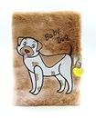 GOLD LEAF Baby Dog Themed A5 Lined Hardcover Fur Secret Diary Locking Notebook Journal Writing Drawing Notepad Holiday Birthday Gift for Kids