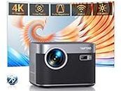 [Auto Focus/Keystone] TOPTRO X7 Android TV Projector with WiFi and Bluetooth, Smart Projector 4K Supported, 600 ANSI, Dust-proof, 50% Zoom, Outdoor Projector with Netflix/YouTube Built-in, 8000+ Apps