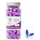LYSIAN Ultra Soft Foam Earplugs Sleep - 38dB SNR Noise Cancelling Ear Plugs for Sleeping, Shooting, Snoring, Work Loud Sound Reduction- 60 Pairs Valued Pack,Purple