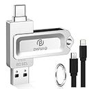 4 in 1 128GB Auto Backup-Photo-Stick Memory Storage for iPhone, iPad, Android Phones, Mac and Windows Computer Photo-Back-Up-Storage-Device Video Picture-Transfer-Thumb-Drive iPhone USB Flash Drive