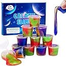 Galaxy Slime Kit 12 Pack, Fluffy Mini Slime Easter Party Favor for Kids Goodie Bag Stuffers, Smooth, Soft and Non Sticky, Stress & Anxiety Relief Colorful Slime Pack Toy for Girls Boys