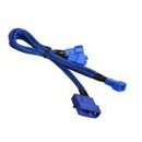 BITFENIX 20cm Molex to 3X 3-Pin Adapter - Sleeved Blue/Blue