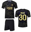 Soccer Sports Messi 10 Football Home Team Official Jersey Tshirt with Shorts 2023-24 for (Boys,Kids,Men)(Medium 38,Multicolor-7)