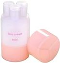 JIALTO 60 ML Refillable Shampoo Cream Lotion Storage Plastic Travel Container Bottle, 3 in 1, Essential Travel Accessories for Women & Men, Convenient Cosmetic Organizer (3 in 1, 60 ML, Pink)