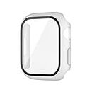Screen Protector Impact Resistant Ultra Thin Tempered Glass Film Clear Smart Watch PC Hard Case for iWatch 7 41mm/45mm Screen