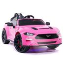 Moderno Kids Ford Mustang Kids Car 24 Volt Battery Powered Ride On Toy w/ Remote Control Plastic in Pink | 20 H x 30 W x 49 D in | Wayfair
