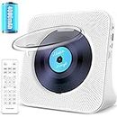 Portable CD Player with Bluetooth: 4000mAh Recheageable Kpop Music Player with HiFi Speaker,Remote Control,LCD Display,Sleep Timer,Headphone Jack, Supports CD/Bluetooth/FM Radio/U-Disk/AUX for Home