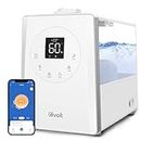LEVOIT Humidifiers For Bedroom Large Room Home, 6L Top Fill Warm and Cool Mist for Whole House, Smart Wifi Alexa Control, Customized Humidity, Essential Oil, Sleep Mode, Timer, White,1.58 gallons