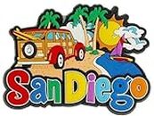 City-Souvenirs San Diego Magnet Laser Refrigerator California Magnet 4 Inches