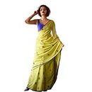 SHYAMALI BOUTIQUE Women's Casual Beautiful Pure Khadi Cotton Bollywood Style Saree without Blouse (Green)