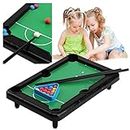 BOXO Kids Mini Pool Table Billiards Table Top Snooker Game Set with 2 Cue Sticks & 1 Balls (3-7 Year) Small
