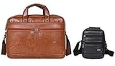 Pramadda Pure Luxury Star Faux Leather Laptop Messenger Sling Bag for Men Combo Pack | birthday gift set for men special latest | Gift Item for Father Husband Brother Friend |