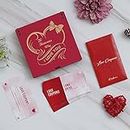 eCraftIndia Set of 12 Love Coupons Gift Cards Set and 20 Reasons Why I Love You Printed on Little Red Hearts - Valentine Gifts for Girlfriend, Boyfriend, Husband, Wife
