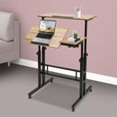 17 Stories Standing Desk Adjustable Laptop Desk Wood/Metal in Black/Brown/Gray | 27.5 W x 22 D in | Wayfair 3B9CB731A1424653826F34A492DEC694