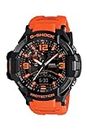 Casio Men Resin G-Shock Analog Black Dial Watch-Ga-1000-4Adr (G468), Band Color-Orange