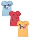 The Children's Place Girls Short Sleeve Graphic T-Shirts, Multipacks, Heart/Peace/Butterfly-3 Pack, XX-Large