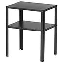 DiscountSeller Table de chevet KNARREVIK - Noire - 37 x 28 cm - Résistante et facile d'entretien - Table basse et table d'appoint - Table et bureau - Meuble respectueux de l'environnement.