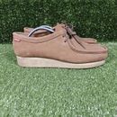 Clarks Padmora Wallabee Smooth Brown Leather Lace Up Shoes Mens Size US 11