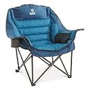 Guide Gear Oversized Extra Large Padded Camping Chair, Portable, Folding, Large Camp Lounge Chairs for Outdoor, Adults, Men and Women, Heavy-Duty 400 Pound Capacity, with Cup Holder