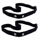 2Pack XUXIN Universal Replacement Heart Rate Monitor Soft Strap Adjustable Elastic Chest Mount Belt for Garmin, Wahoo