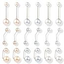 cobee 18 PCS Pearl Brooch, Scarf Pin Set Brooches and Pins for Women Fashion Faux Pearl Brooches Pin Sweater Shawl Pins For Clothes Women Girl Costume Accessory