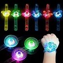 12 Pack Fidget Light up Bracelet Toys, Halloween Fidget Toys Party Favors for Kids, Glow in The Dark LED Neon Birthday Party Supplies, Loot Gags Fillers for Kids