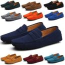 Men's Loafers Suede Leather Slip On Driving Moccasin Slippers Penny Boat Shoes