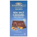 Ghirardelli Squares Sea Salt Caramel Dark Chocolate Luscious Filling 4.8oz 138g (Imported)