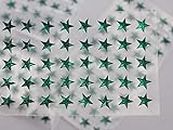 KraftGenius Allstarco Star Self Adhesive Acrylic Rhinestones Plastic Face Gems Stick On Body Jewels for DIY Cards and Invitations Crafts Bling Sticker - 5 Sheets - 250PCS (8mm Green Emerald)