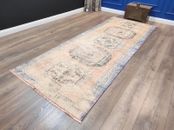 Alfombra de corredor grande, alfombra hecha a mano, alfombra de cocina, alfombra turca, lana 4,2 x 11,2 pies