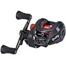 Sougayilang Baitcasting Reels, Smooth Casting Reel with Magnetic Braking System Bright Color Baitcaster Reel-Red-Right Handed
