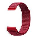 CeiBand Bracelet pour 22MM 18MM 20MM Nylon Remplacement en Réglable Bracelets, Banda de Montre de Rechange en Libération Rapide pour Femme/Homme-Rouge