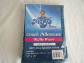 MyPillow Couch Pillowcase Waffle Weave Lake Blue 100% Giza Egyptian Cotton 18x18