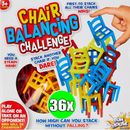 36pcs Mini Colourful Chair Stacking Tower Balancing Game Pile-Up Training Toys~