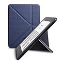 WALNEW New Origami Case Cover for Amazon Kindle Voyage (November 2014) - Full device protection with PU Leather and Smart Auto Sleep Wake function((kindle Voyage(Origami cover),Darkblue), [Importado de UK]