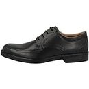 Clarks Men's Un Aldric Park Black Leather Formal Shoes-9 UK (43 EU) (26132576)